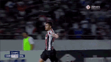 a soccer game is being shown on a live fc channel