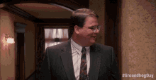 Smiling Ken Hudson Campbell GIF - Smiling Ken Hudson Campbell Man In Hallway GIFs