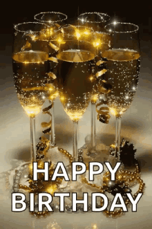 happy birthday celebrate wine sparkling greetings