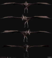 a 3d model of a winged creature from benemoth