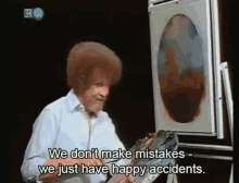 Happy Accidents Bob Ross GIF - Bob Ross Painting Yas GIFs
