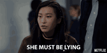 She Must Be Lying Amanda Zhou GIF - She Must Be Lying Amanda Zhou Jenn Yu GIFs