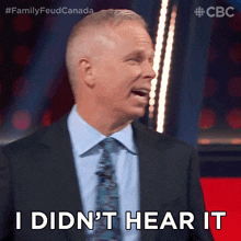 I Didn'T Hear It Gerry Dee GIF - I Didn'T Hear It Gerry Dee Family Feud Canada GIFs