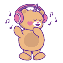 bear kawaii dancing dance music