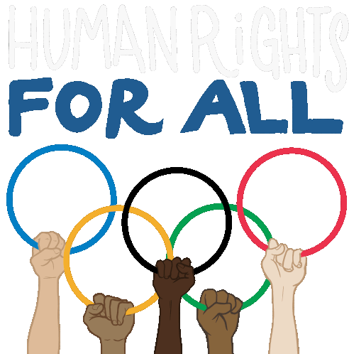 Human Rights For All Athletes Sticker - Human Rights For All Athletes Protest Stickers