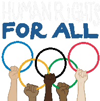 Human Rights For All Athletes Sticker - Human Rights For All Athletes Protest Stickers