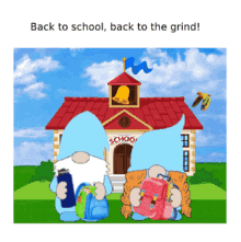 animated school gnome school meme high school