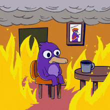 This Is Fine Ari Version Purple GIF - This Is Fine Ari Version Ari Purple GIFs