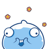 a cartoon character with flowers flying around it