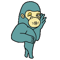 Idol Gorilla Sticker
