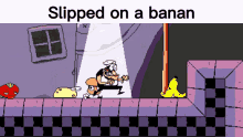 Pizza Tower Slipped On A Banan GIF