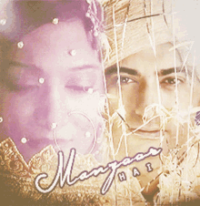 a picture of a man and a woman with the words mangaar hai