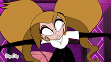 a cartoon of a girl with the word flipa clip below her