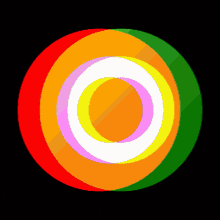 a colorful circle with the letter o in the center