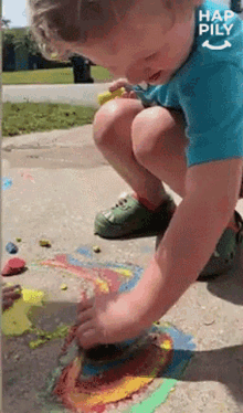 Painting Happily GIF