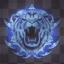 roar tiger logo glowing