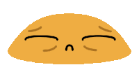 a cartoon drawing of a smiley face with a sad expression