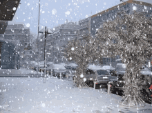 снег зима снегопад в москве GIF