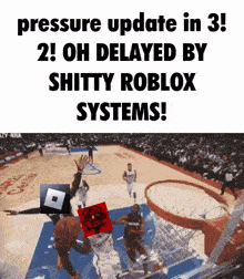 a basketball game is being played with the words pressure update in 3