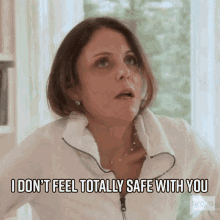 I Dont Feel Totally Safe With You Real Housewives Of New York GIF - I Dont Feel Totally Safe With You Real Housewives Of New York Rhony GIFs
