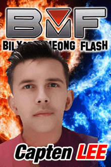 a poster for billy leong flash with captain lee