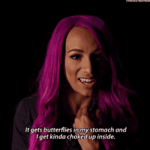 Sasha Banks Butterflies In My Stomach GIF - Sasha Banks Butterflies In My Stomach Get Kinda Choked Up Inside GIFs