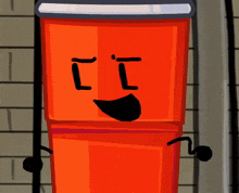 a cartoon character wearing a pair of 3d glasses stands next to another character