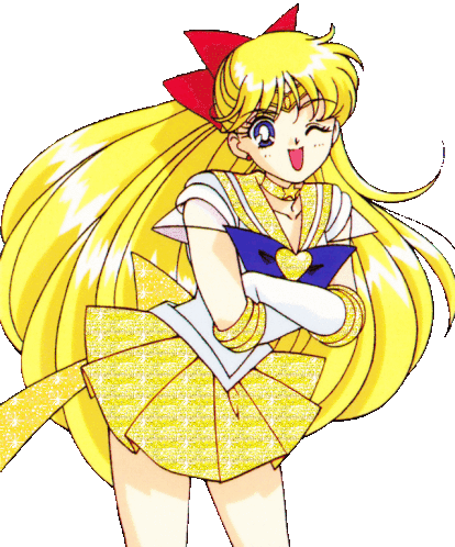 Sailor Moon Sailor Venus Sticker - Sailor Moon Sailor Venus Glitter Stickers