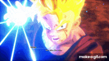 a video game screen shows a character called gohan