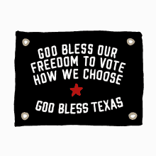 god bless our freedom to vote god bless texas freedom to vote vote how we choose texas