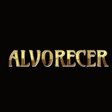 a black background with the word alvorecer in gold
