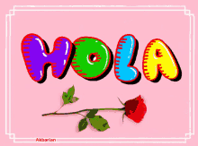 Animated Greeting Card Hola GIF