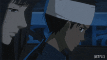 a man with a bandage on his head is sitting next to a woman with a bandage on her head