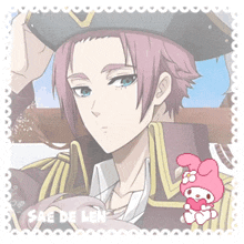 a picture of a pirate with the name sae de len on the bottom