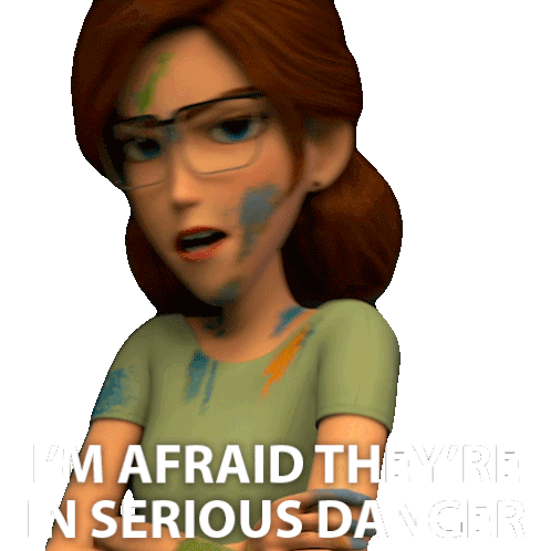 Im Afraid Theyre In Serious Danger Barbara Lake Sticker - Im Afraid Theyre In Serious Danger Barbara Lake Trollhunters Tales Of Arcadia Stickers