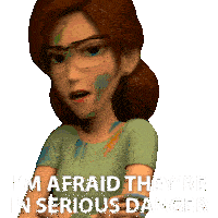 Im Afraid Theyre In Serious Danger Barbara Lake Sticker - Im Afraid Theyre In Serious Danger Barbara Lake Trollhunters Tales Of Arcadia Stickers