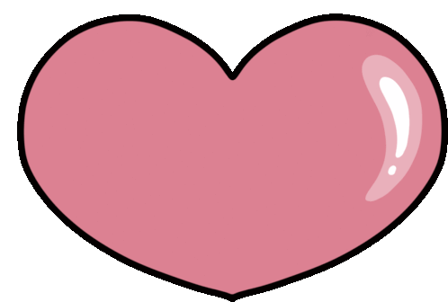 Love Heart Sticker - Love Heart Thank You Stickers