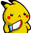 Pikachu Knife Sticker - Pikachu Knife Blood Stickers