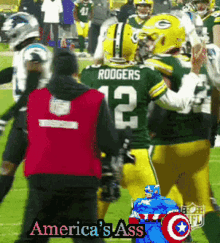Aaron Rodgers Ass GIF - Aaron Rodgers Ass Captain America GIFs