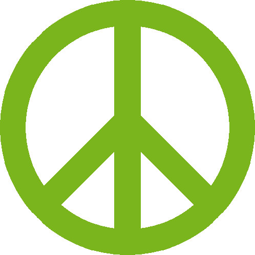 Green Peace Sign Joypixels Sticker - Green Peace Sign Peace Sign Joypixels Stickers