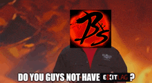 a man wearing a diablo 3 shirt stands in front of a burning background