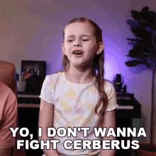 Yo I Dont Wanna Fight Cerberus Claire Crosby GIF
