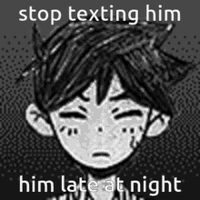 Stop Texting Him Late At Night Omori GIF - Stop Texting Him Late At Night Omori Hero GIFs