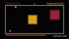 a video game is being played between crimson and goldenrod with 15 seconds left