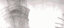 a black and white drawing of a girl with her arms outstretched .