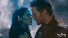 Couple Kiss Peter Quill GIF - Couple Kiss Peter Quill Star Lord GIFs