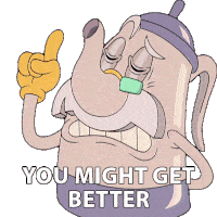 You Might Get Better Elder Kettle Sticker - You Might Get Better Elder Kettle The Cuphead Show Stickers