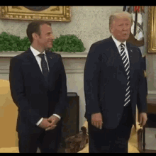 Trump Clean Up GIF - Trump Clean Up Macron GIFs