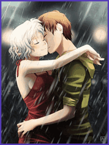 Loving Couple GIF - Loving Couple Rain GIFs