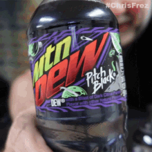 mtn dew pitch black chris frezza look at this drink showing you this drink check out this mtn dew